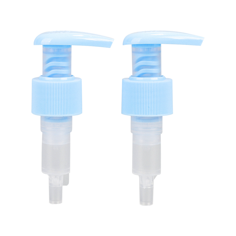 Botol plastik telus biru dengan pam